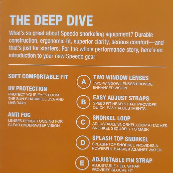 Speedo Snorkel Set Mask, Snorkel, & Fin Set Junior L/XL Dive Water Swimming - Picture 13 of 13